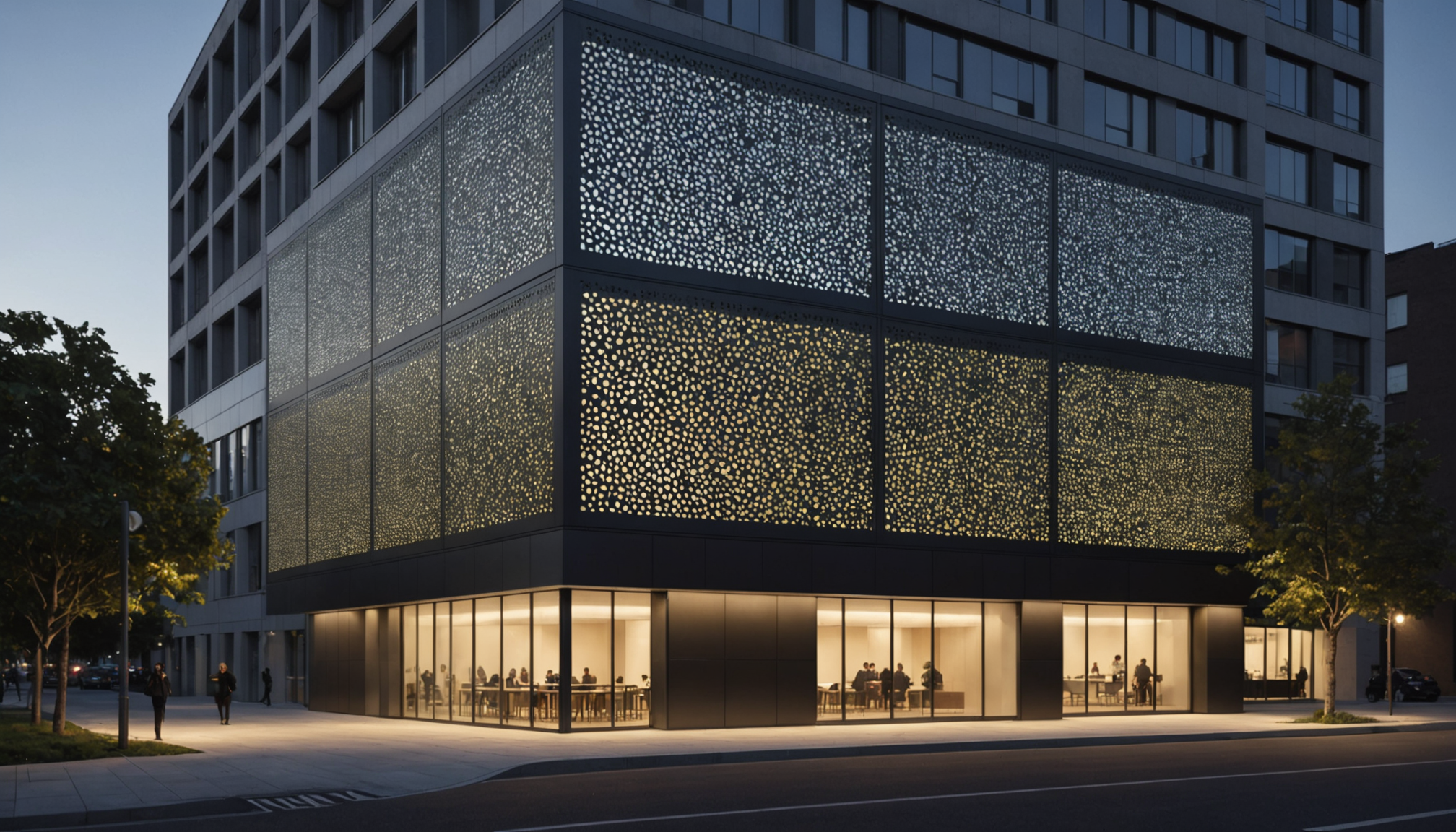découvrez les dernières tendances en matière de façades en métal perforé avec éclairage led. apprenez comment ces designs innovants transforment l'architecture moderne, alliant esthétique et fonctionnalité pour un impact visuel saisissant.